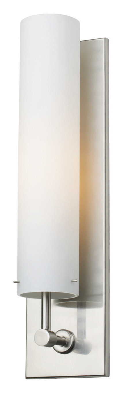 Wall Sconce Regis 13&#34; Opal Satin Nickel Compact Fluorescent GU24 26W