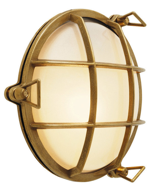 Outdoor Wall Tortuga Round Brass CF GU24 13W