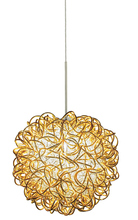 Stone Lighting PD536GOSNX3M - Pendant Kurly Sphere Gold Satin Nickel Hal G4 35W 700lm Monopoint