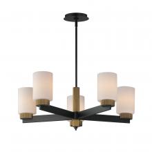 Maxim 32655SWBKAB - Ruffles-Single-Tier Chandelier