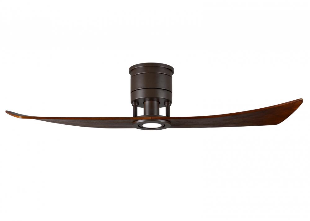 Lindsay ceiling fan in Textured Bronze finish with 52&#34; solid walnut tone wood blades and eco-f