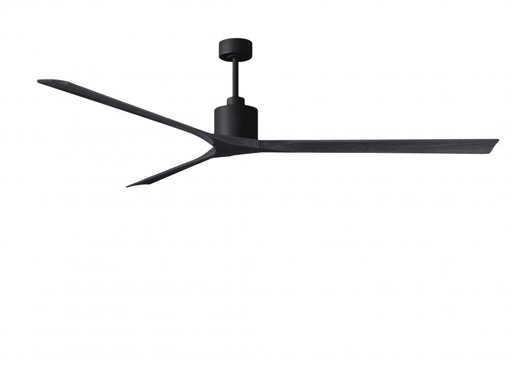 Nan XL 6-speed ceiling fan in Matte Black finish with 90” solid matte black wood blades