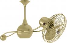 Matthews Fan Company B2K-BRBR-MTL - Brisa 360° counterweight rotational ceiling fan in Brushed Brass finish with metal blades.