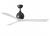 Irene-3 three-blade paddle fan in Textured Bronze finish with 60" solid matte white wood blade