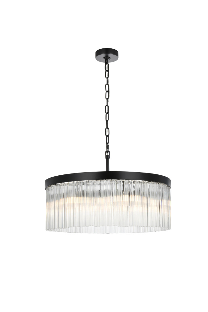 Pendant D24&#34;H9&#34;L6 Black