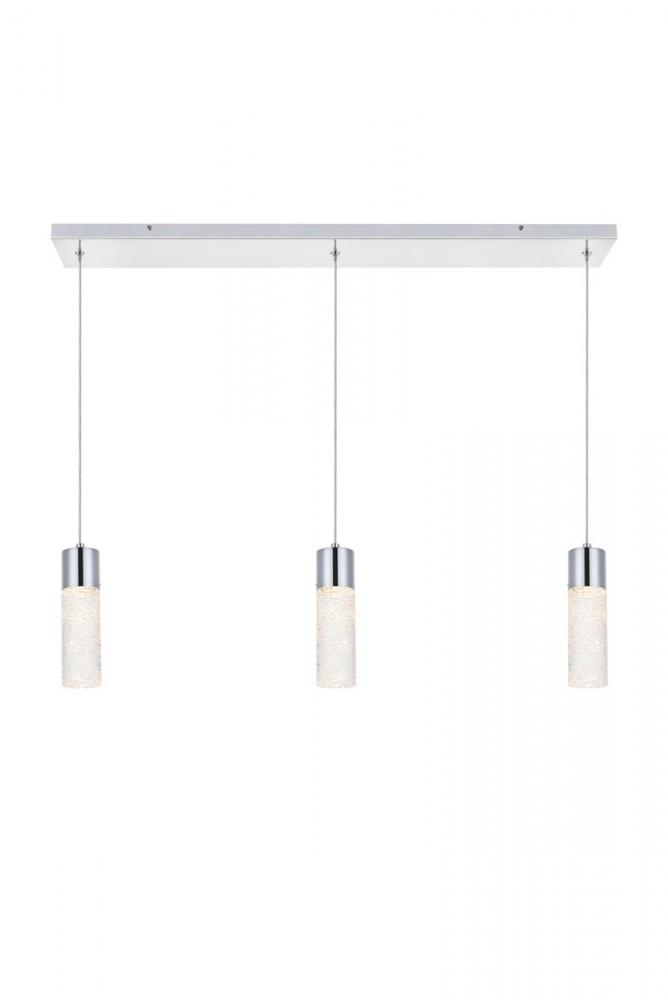 Constellation 3 light Chrome LED Pendant