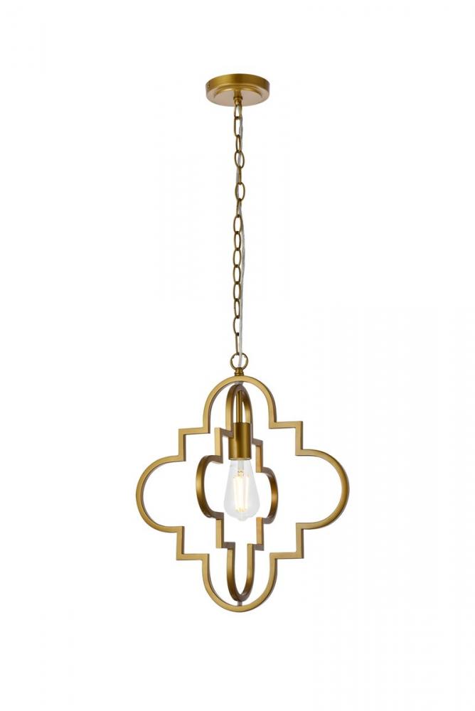 Sandara 1 light pendant in brass