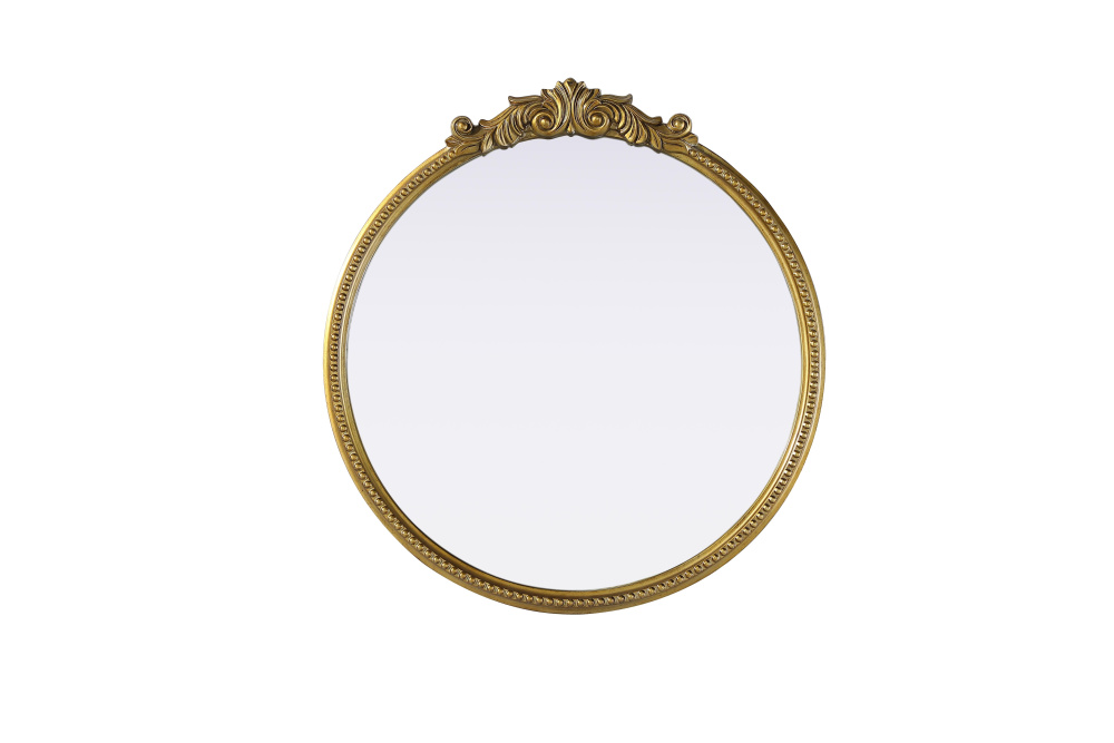 Wall mirror 30&#34;x1.4&#34;x32&#34; Antique Brass