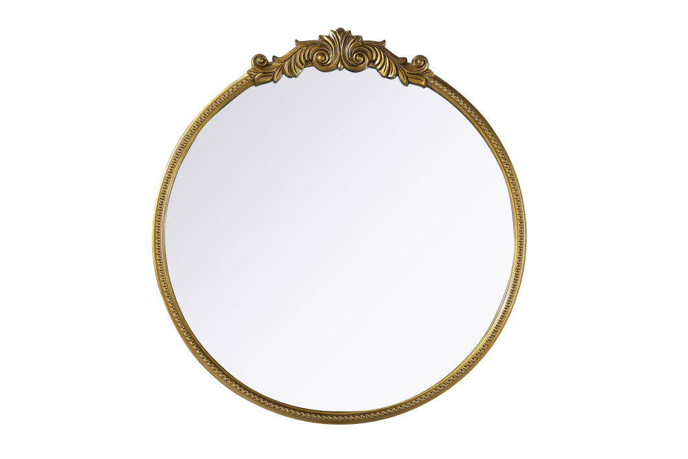 Wall mirror 42&#34;x1.4&#34;x44.8&#34; Antique Brass