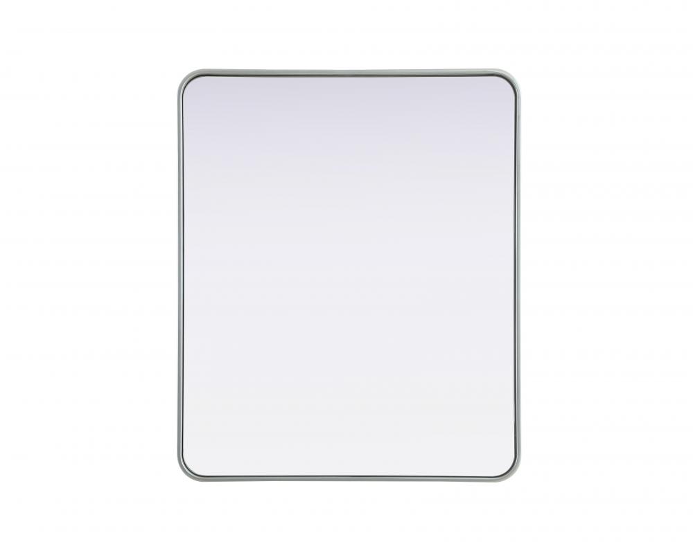 Contour Metal Rectangle Mirror 30x36 in Silver