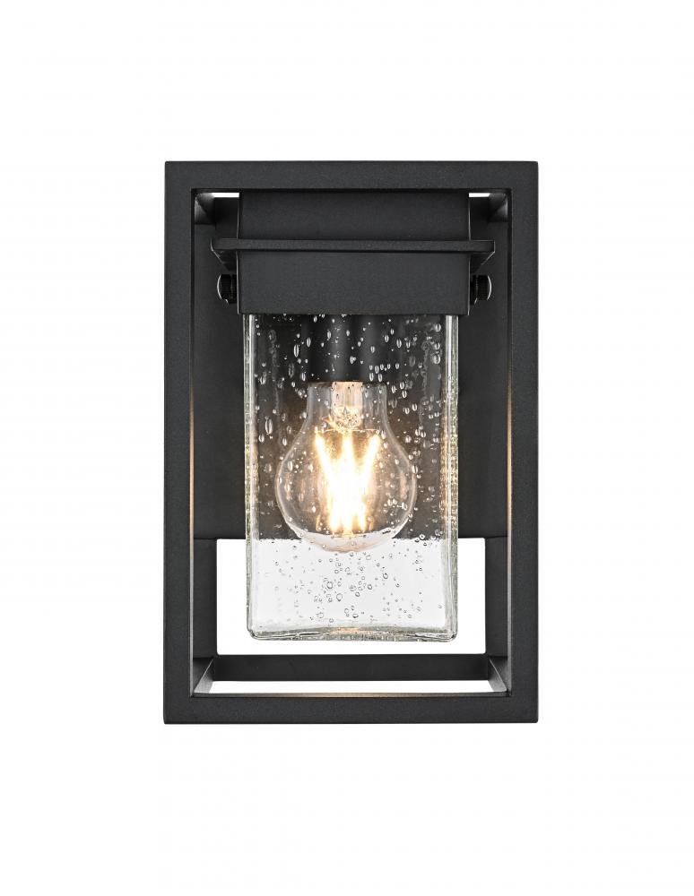 Wall sconce W6&#34; H9&#34; E6&#34; L1 Black
