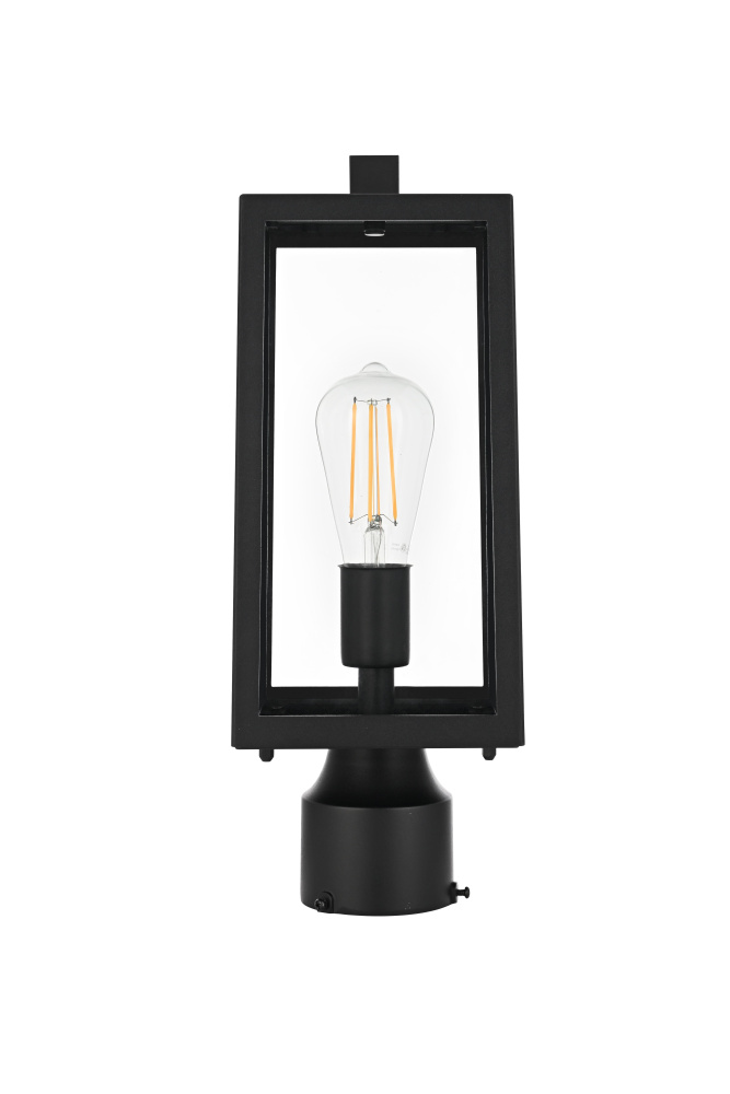 Pole Light W5.8&#34;xD5.3&#34;xH15.3&#34; Lt1/E26/60W Black