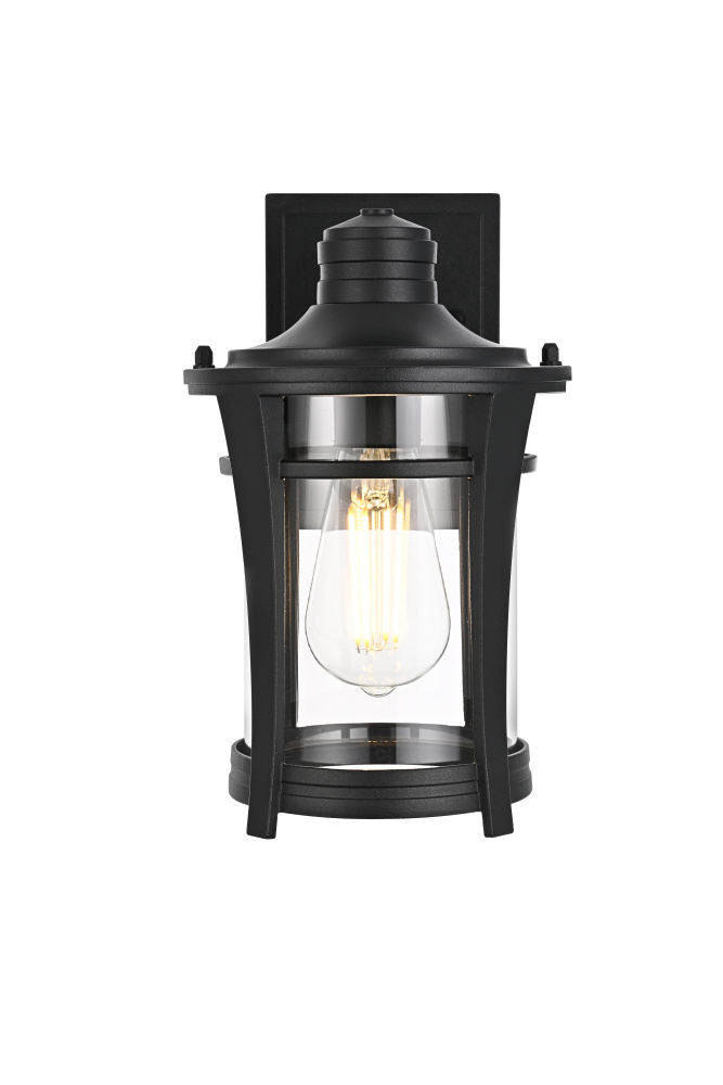 Wall Sconce W6.6&#34;xD7.7&#34;xH10.9&#34; Lt1/E26/60W Black