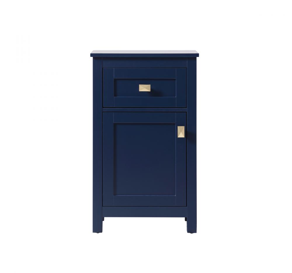 18 Inch Wide Bathroom Storage Freedstanding Cabinet In Blue