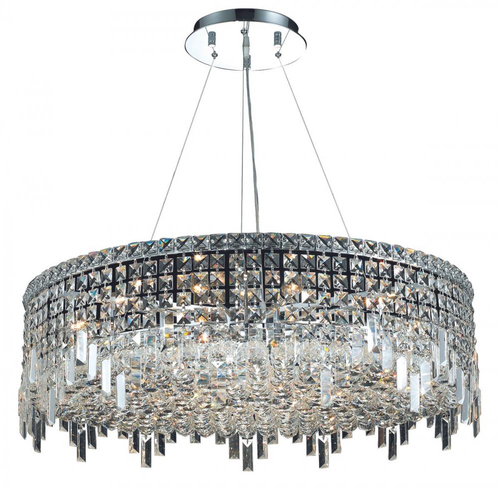 MaxIme 18 Light Chrome Chandelier Clear Royal Cut Crystal