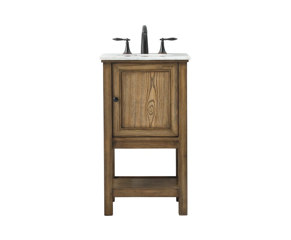 19 inch Single bathroom vanity in driftwood