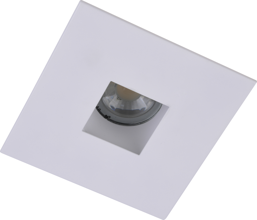 4&#34; Matte White Square aperture with Matte White Square Trim ring