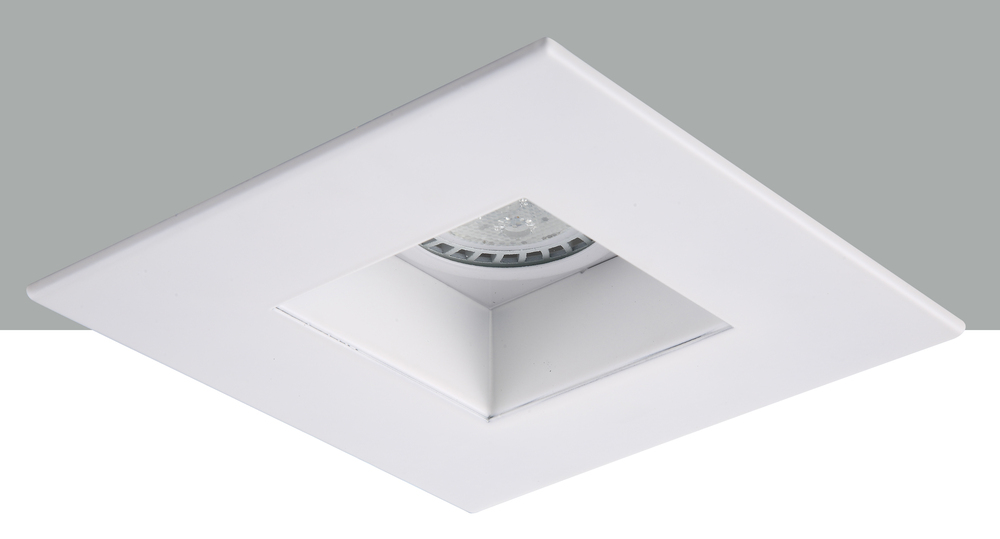 4&#34; Square Matte White Trim with Matte White reflector