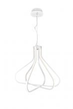 Elegant 5105D26WH - Dahlia 3 Light in White Pendant