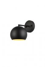 Elegant LD2355BK - Othello 1 Light Black Wall Sconce