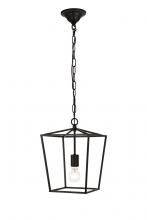 Elegant LD6008D9BK - Maddox Collection Pendant D9.75 H14.5 Lt:1 Black Finish