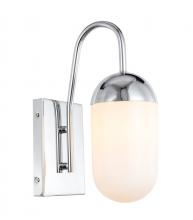 Elegant LD6171C - Kace 1 Light Chrome and Frosted White Glass Wall Sconce