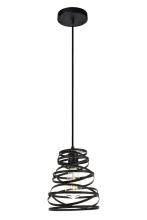 Elegant LDPD3011 - Sybil Collection Pendant D7.5 H9.2 Lt:1 Matte Black Finish