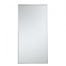 Elegant MR43672S - Metal frame rectangle mirror 36 inch in silver