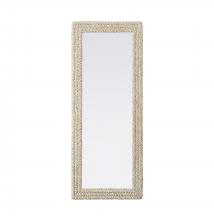 Elegant MR4A2460LN - Rectangle Cornhusk Mirror 24x60 in Linen White