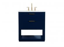 Elegant VF19230BL - 30 Inch Single Bathroom Vanity in Blue