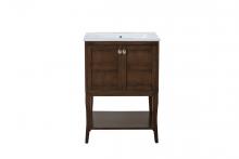 Elegant VF2102 - 2 Doors Cabinet 24 In.x18 In.x34 In. in Antique Coffee