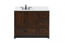 Elegant VF2842EX-BS - 42 Inch Single Bathroom Vanity in Expresso with Backsplash