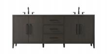 Elegant VF29384DMMB - 84 Inch Double Bathroom Vanity In Mocha Brown