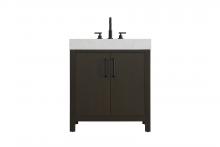 Elegant VF60630MMB - 30 inch Single Bathroom Vanity In Mocha Brown