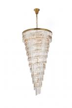 Elegant 1201SR36SG/RC - Sydney 36.5 Inch Spiral Crystal Chandelier in Satin Gold