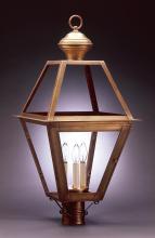 Northeast Lantern 1073-AB-CIM-FST - Post Antique Brass Medium Base Socket With Chimney  Frosted Glass