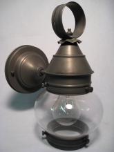 Northeast Lantern 2015-DB-MED-OPT - Onion Wall No Cage Dark Brass Medium Base Socket Optic Glass