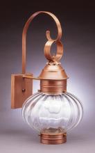 Northeast Lantern 2041-VG-MED-OPT - Onion Wall No Cage Verdi Gris Medium Base Socket Optic Glass