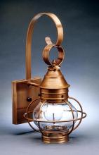 Northeast Lantern 2511-VG-MED-CSG - Caged Onion Wall Verdi Gris Medium Base Socket Clear Seedy Glass