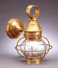 Northeast Lantern 2515-DAB-MED-CSG-NS - Caged Onion Wall  Dark Antique Brass Medium Base Socket Clear Seedy Glass No Scroll