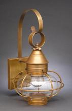 Northeast Lantern 2521-DB-MED-OPT - Caged Onion Wall Dark Brass Medium Base Socket Optic Glass