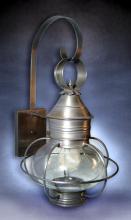 Northeast Lantern 2531-VG-MED-OPT - Caged Onion Wall Verdi Gris Medium Base Socket Optic Glass