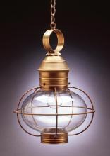 Northeast Lantern 2542-DB-MED-OPT - Caged Onion Hanging Dark Brass Medium Base Socket Optic Glass