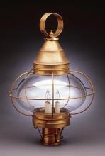 Northeast Lantern 2573-DAB-MED-OPT - Caged Onion Post Dark Antique Brass Medium Base Socket Optic Glass