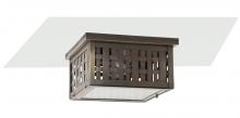 Northeast Lantern 4404W-DB-MED2-CLR - Weave Medium Flush Dark Brass 2 Medium Base Sockets Clear