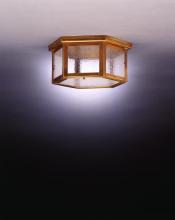 Northeast Lantern 4604-AB-MED2-SMG - Flush Antique Brass 2 Medium Base Sockets Seedy Marine Glass