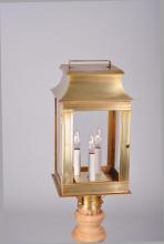 Northeast Lantern 5643-DB-LT3-CLR - Pagoda Post Dark Brass 3 Candelabra Sockets Clear Glass