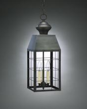 Northeast Lantern 8352-AC-LT3-CSG - H-Rod Hanging Antique Copper 3 Candelabra Sockets Clear Seedy Glass